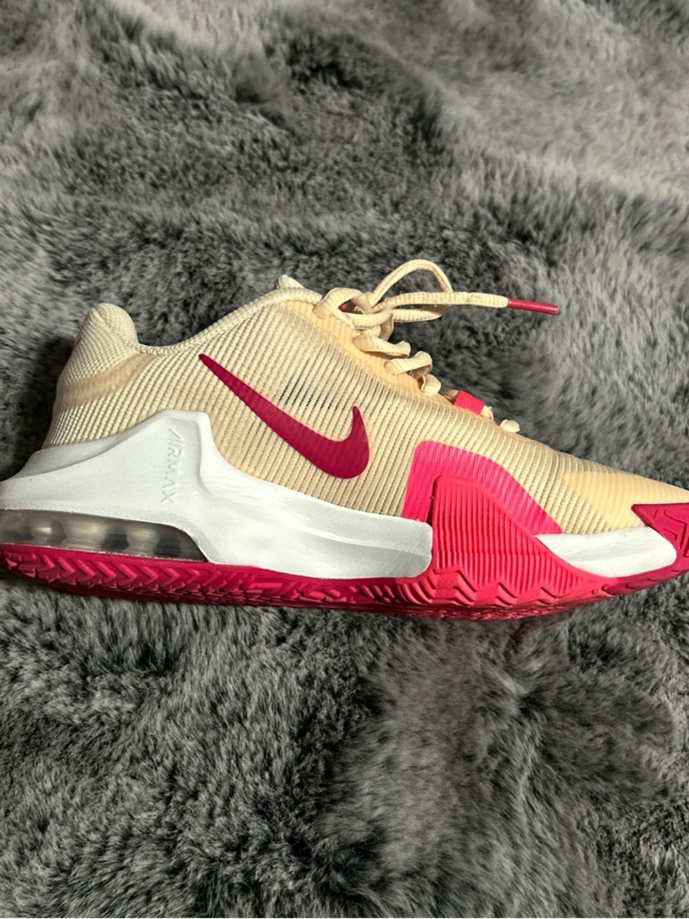 Nike Women’s Beige and Pink Air Max Athletic Sneakers